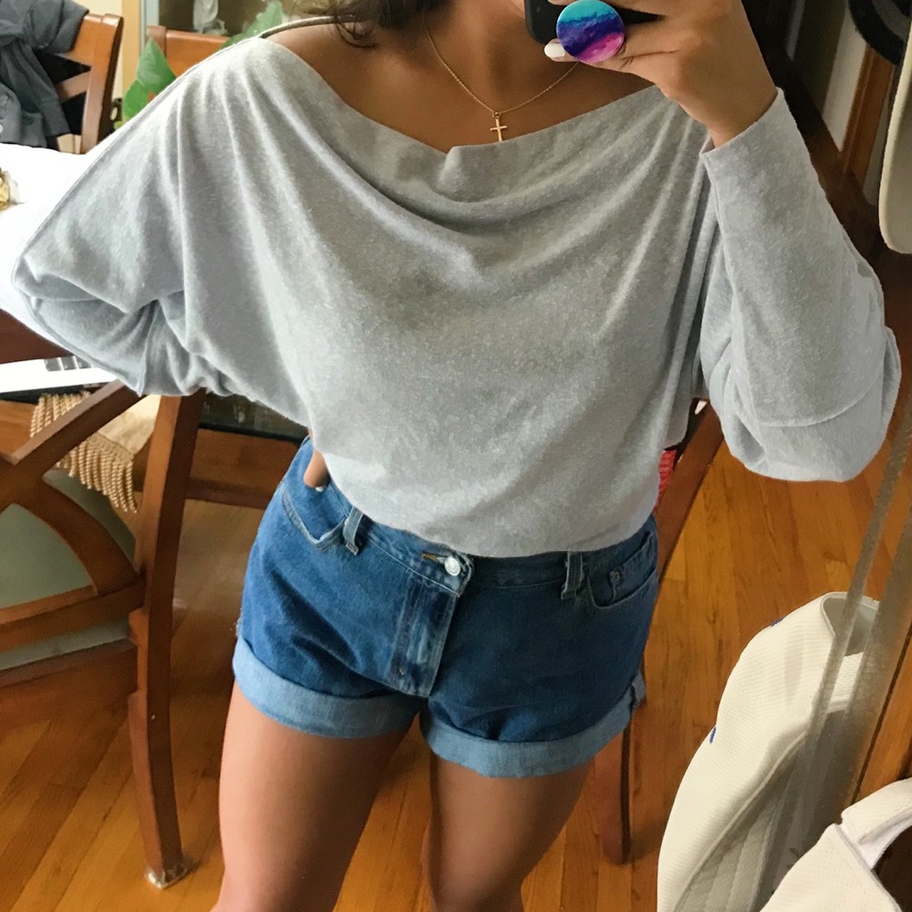 Free People | Light gray sweater